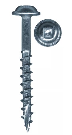 #10 X 5/8" SQUARE DRIVE ROUND WASHER HEAD PARTICLE BOARD SCREW ZINC PLATED